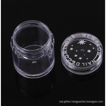 Nail powder 10g plastic jar for glitter powder jars